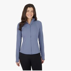 Yogalicious Lux Ashley Blue Zip-Up Yoga Jacket UNWORN